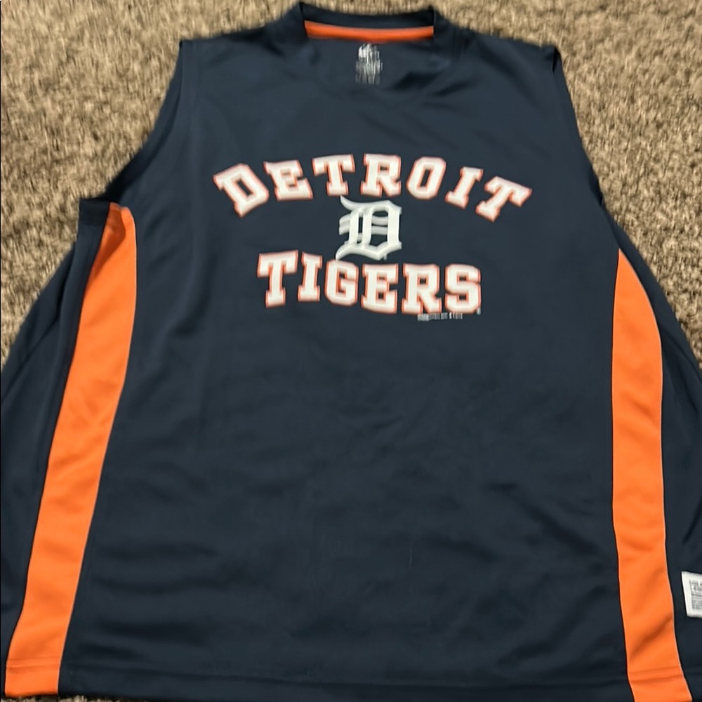 Kids Sleeveless Shirt - Navy and Orange